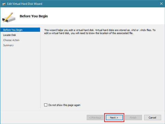 edit virtual hard disk wizard