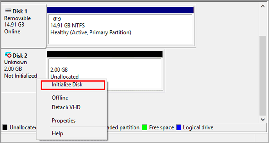 initialize disk