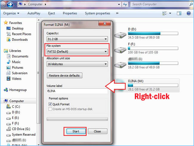 delete all data from USB by formatting