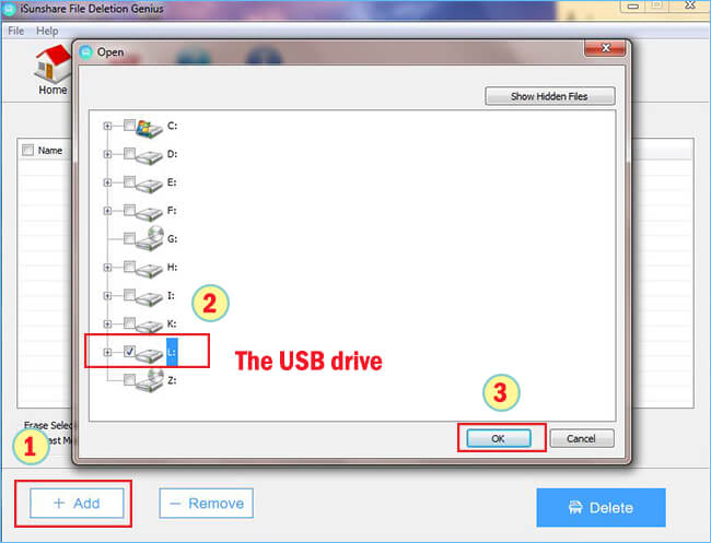 voldsom sammentrækning Utålelig 3 Methods to Delete/Erase Files from USB Flash Drive Permanently