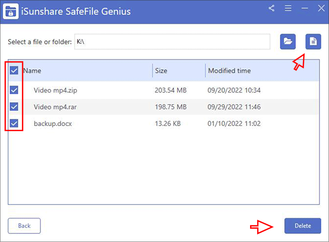  add files to delete in File Deletion Genius