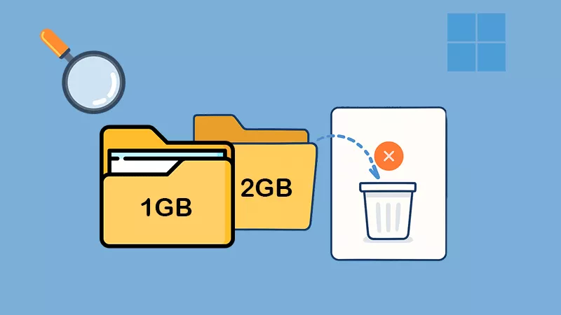 delete large files folders in Windows