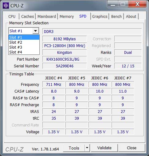 memory specification