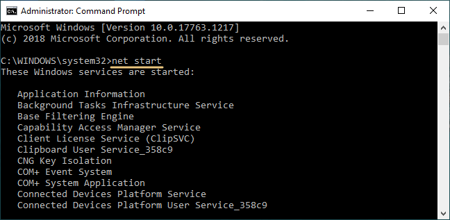 Check Running Services in Windows from Command Lines