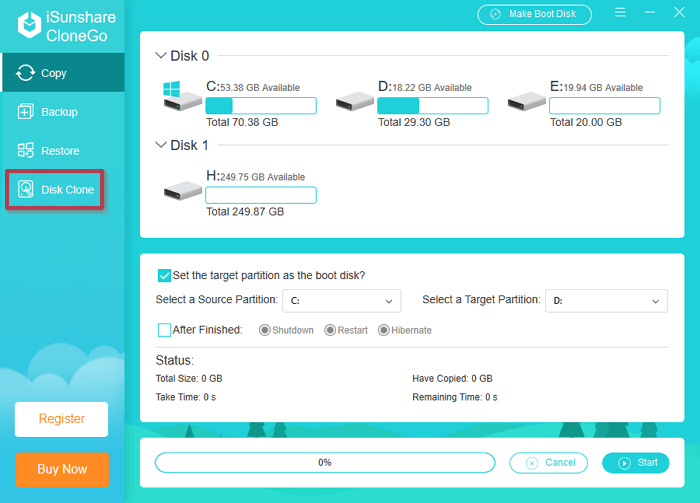 clonego disk clone interface