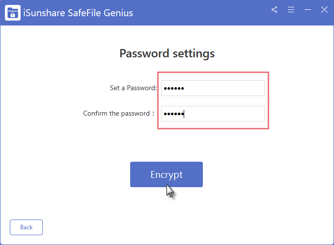 enter password for your folder