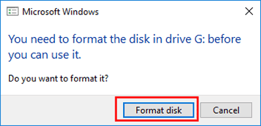 format disk