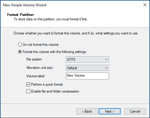 format partition