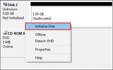initialize disk