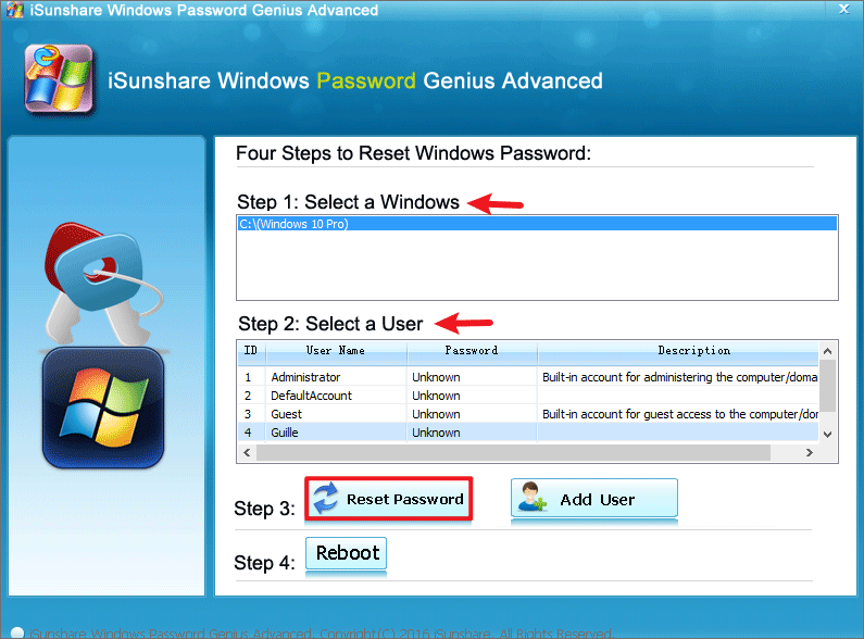 remove windows password