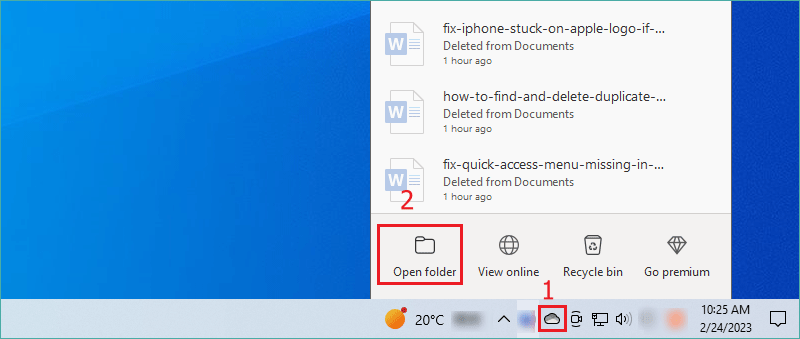 open onedrive folder