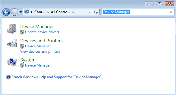 open device manager