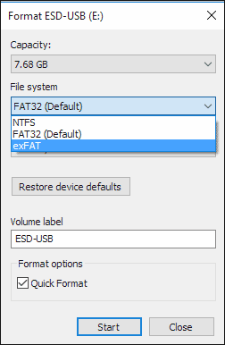 choose the right format drive