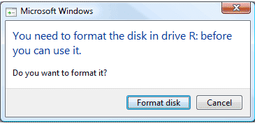 info about format drive