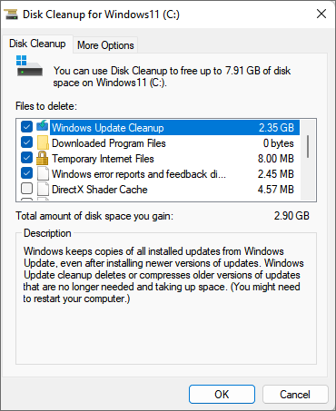 disk cleanup for windows 11