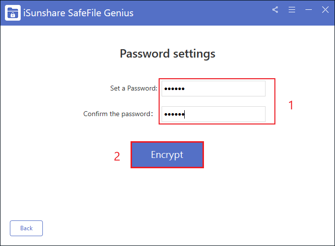 set at least 6 digit password