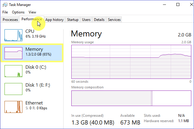 check physical memory