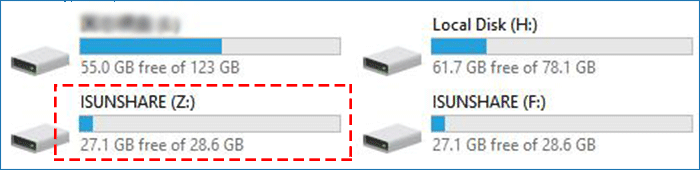 a virtual USB disk is created for use