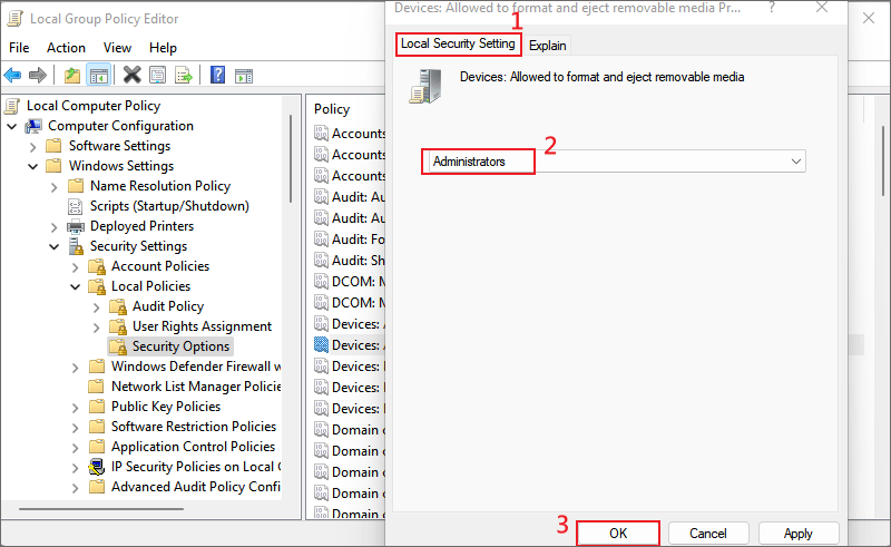 choose administrator and click ok to comfirm