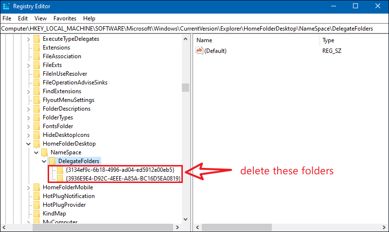 delete folders