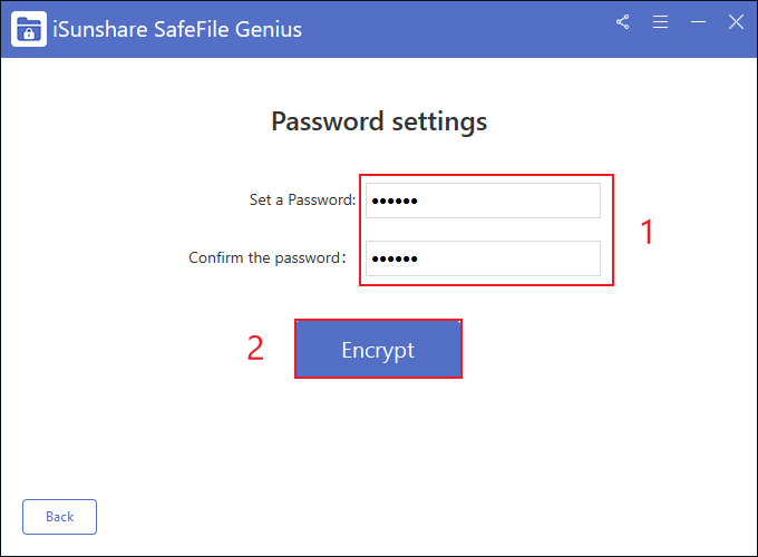 set 6 digit password