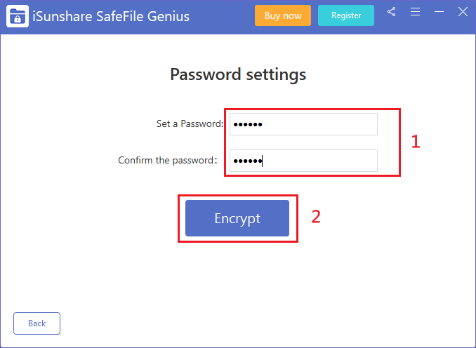 password setting