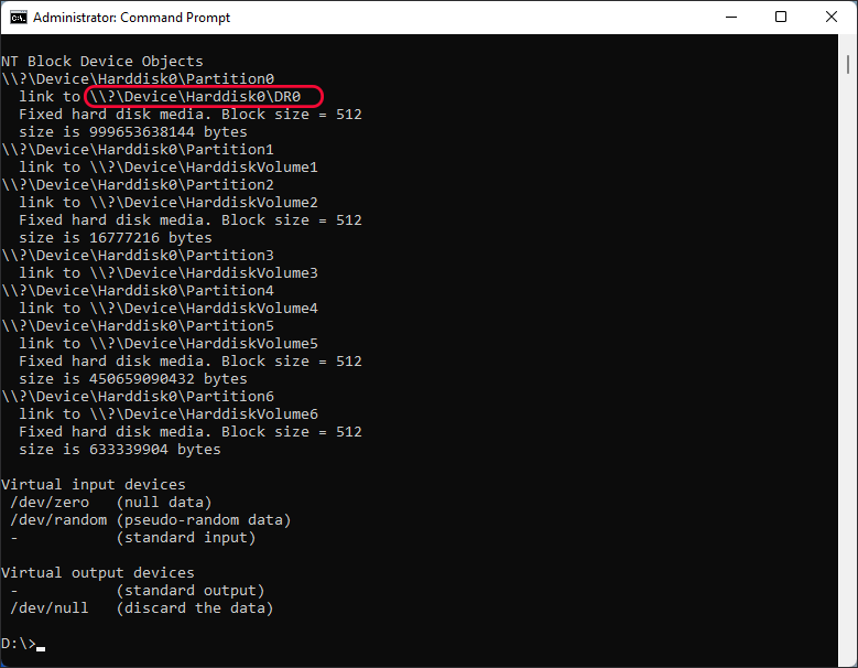 check a partition path