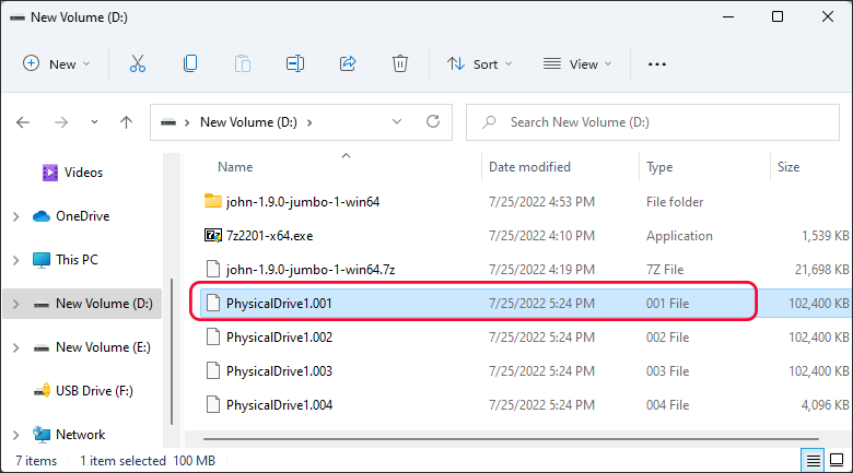 check splitting file