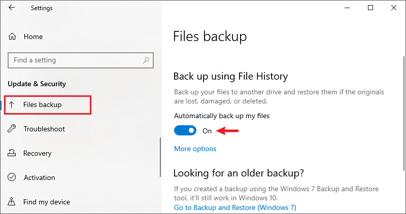 Files Backup