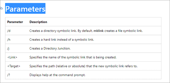 parameters