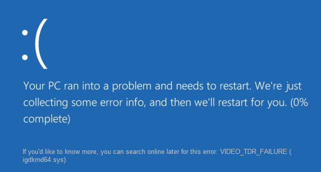 windows 10 blue screen