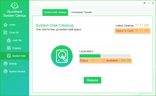 check available disk space
