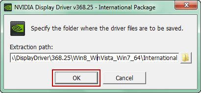 extract nvidia display driver for installation