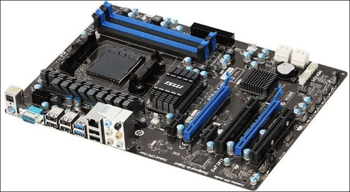 the motherboard