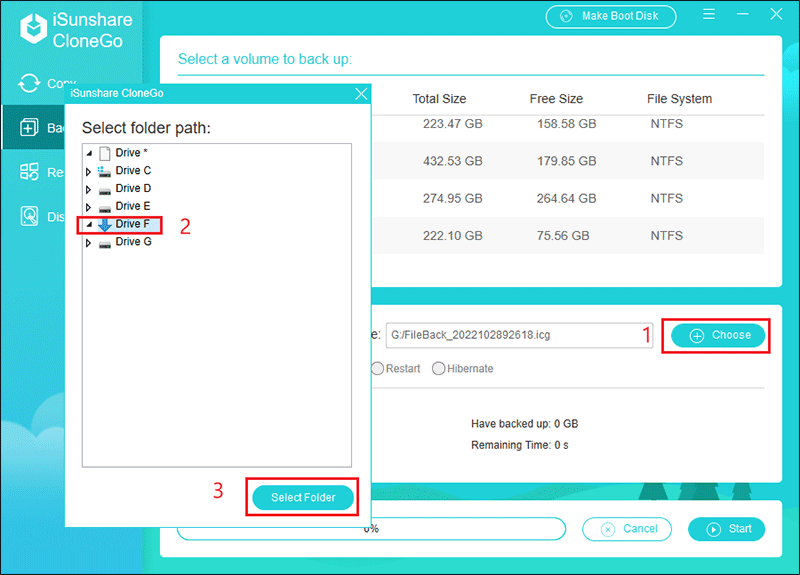 select folder path