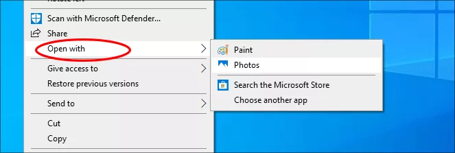 choose another program to open the picture