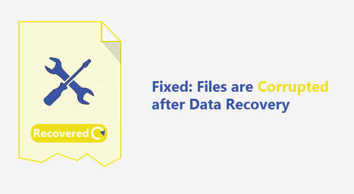 fix files are corrupted after data recovery