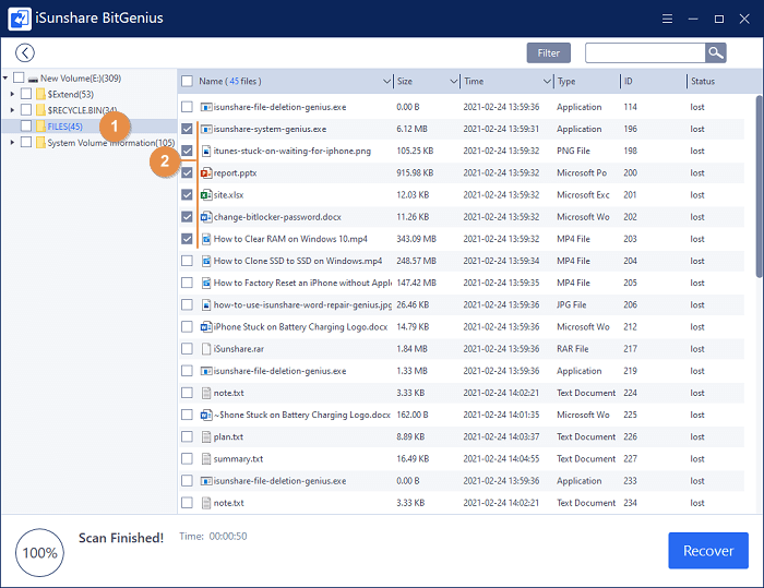 select files in folder