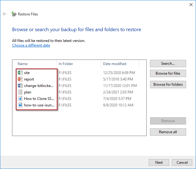 restore windows backup file