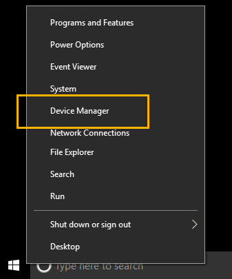 select device manager