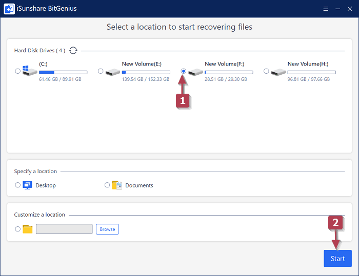 scan the hard drive partition