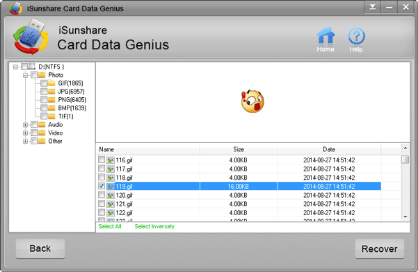 scan mobile SD card data