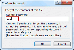 encrypt workbook with password