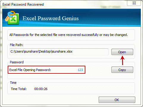 recover excel file forgotten open password successfully