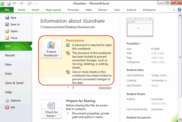 forgotten password protected excel file