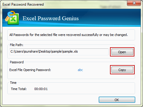 forgot password to excel spreadsheet 2010