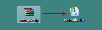 change zip archive extensions to xlsx