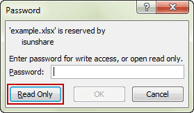 open excel xlsx file in read-only mode