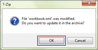 save changes and update workbook xml file