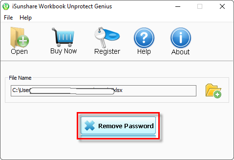 click remove password